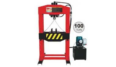 100-ton heavy duty shop press electric pump